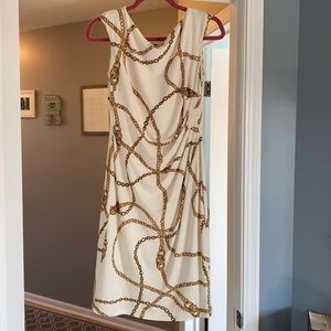 RL gold chain midi dress